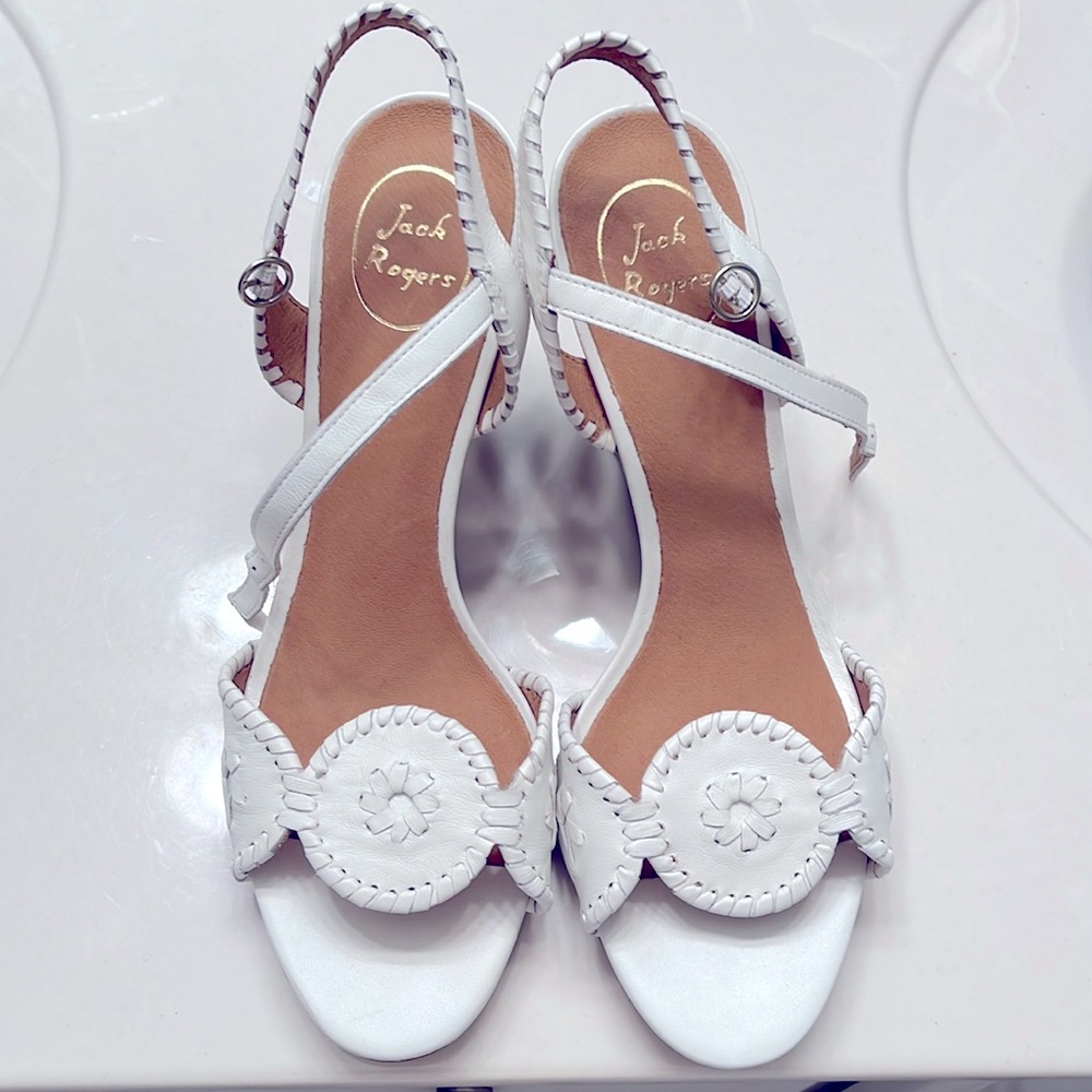 Jack Rogers white wedge size 10